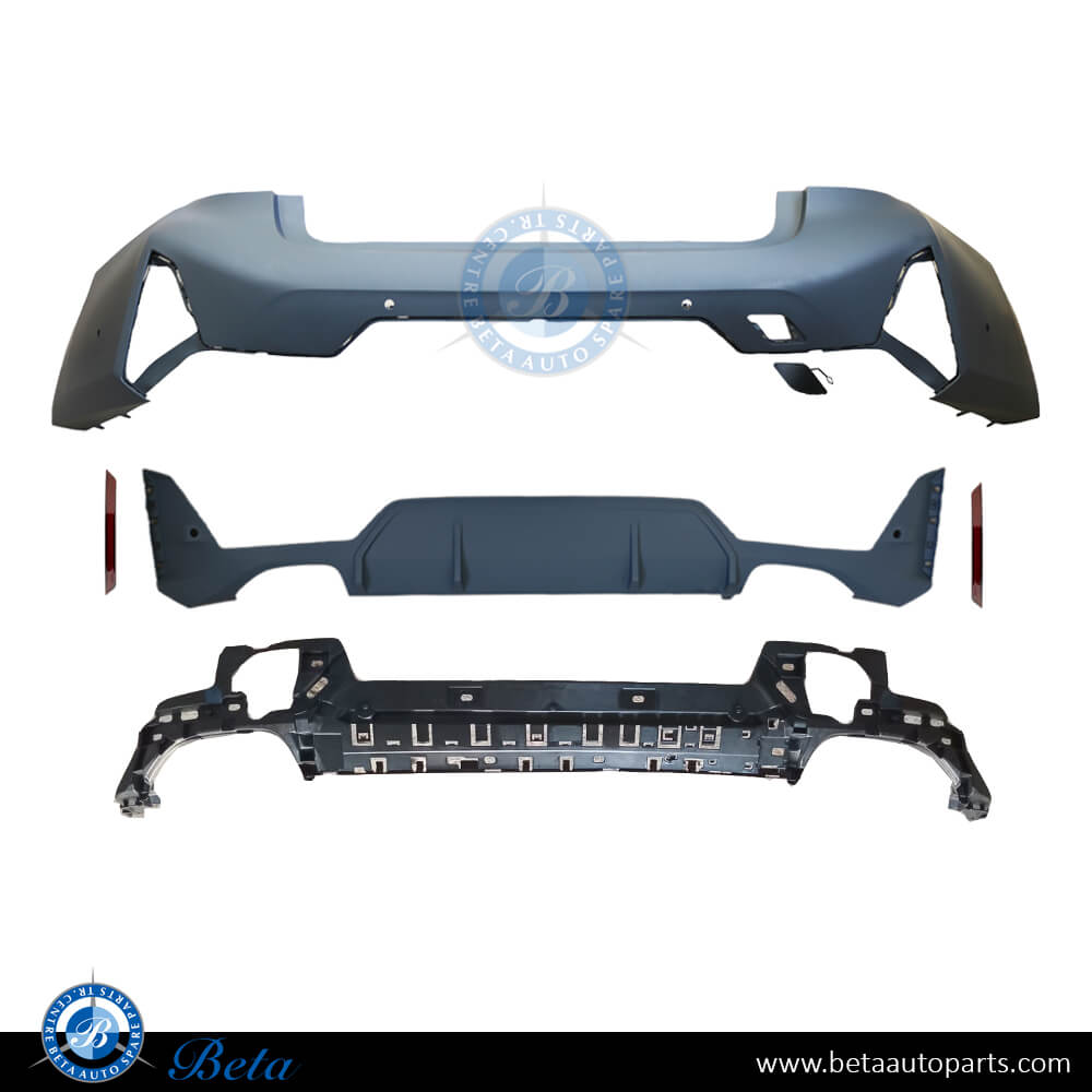 Rear Bumper Assembly M340 with PDC & Park Assist for BMW 3 Series G20 LCI 2023-Up models, Part Number 51125A69636 Rear Bumper Assembly M340 with PDC & Park Assist for BMW 3 Series G20 LCI 2023-Up models, Part Number 51125A69636